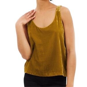 J. CREW Sleeveless Pullover Tank Top Velvet Gold